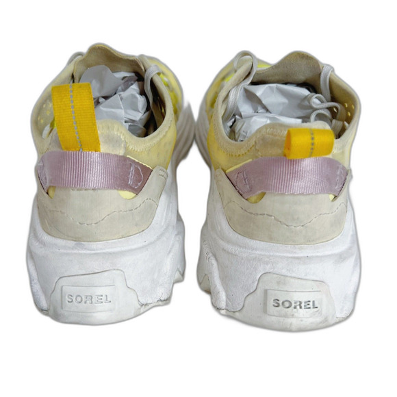 Sorel Women's Kinetic Breakthru Tech Lace Sneaker Yellow Athletic Shoe Size 7 - Picture 8 of 8